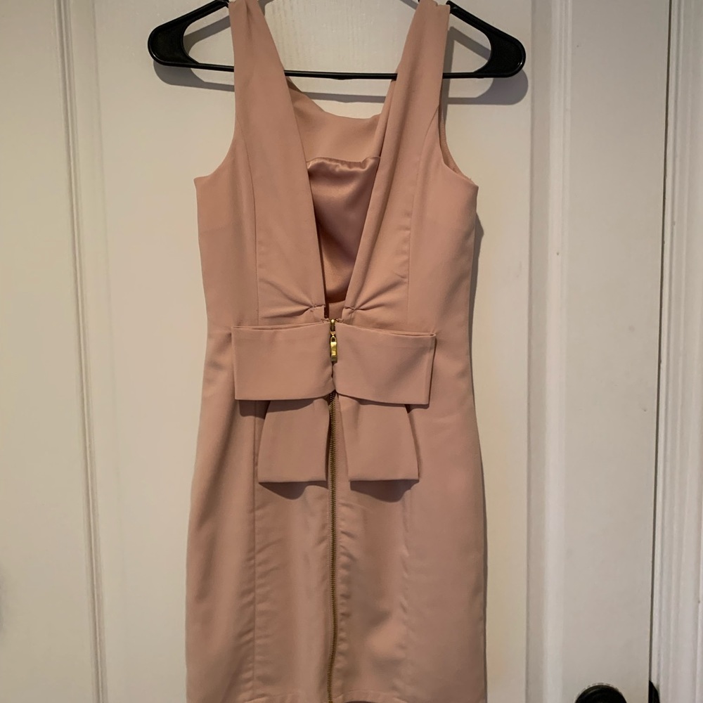 Blush low back dress